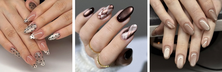 Fashionable cat-eye manicure